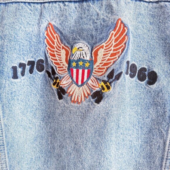 GAP Icon Denim Jacket w Embroidery M - Picture 5 of 5